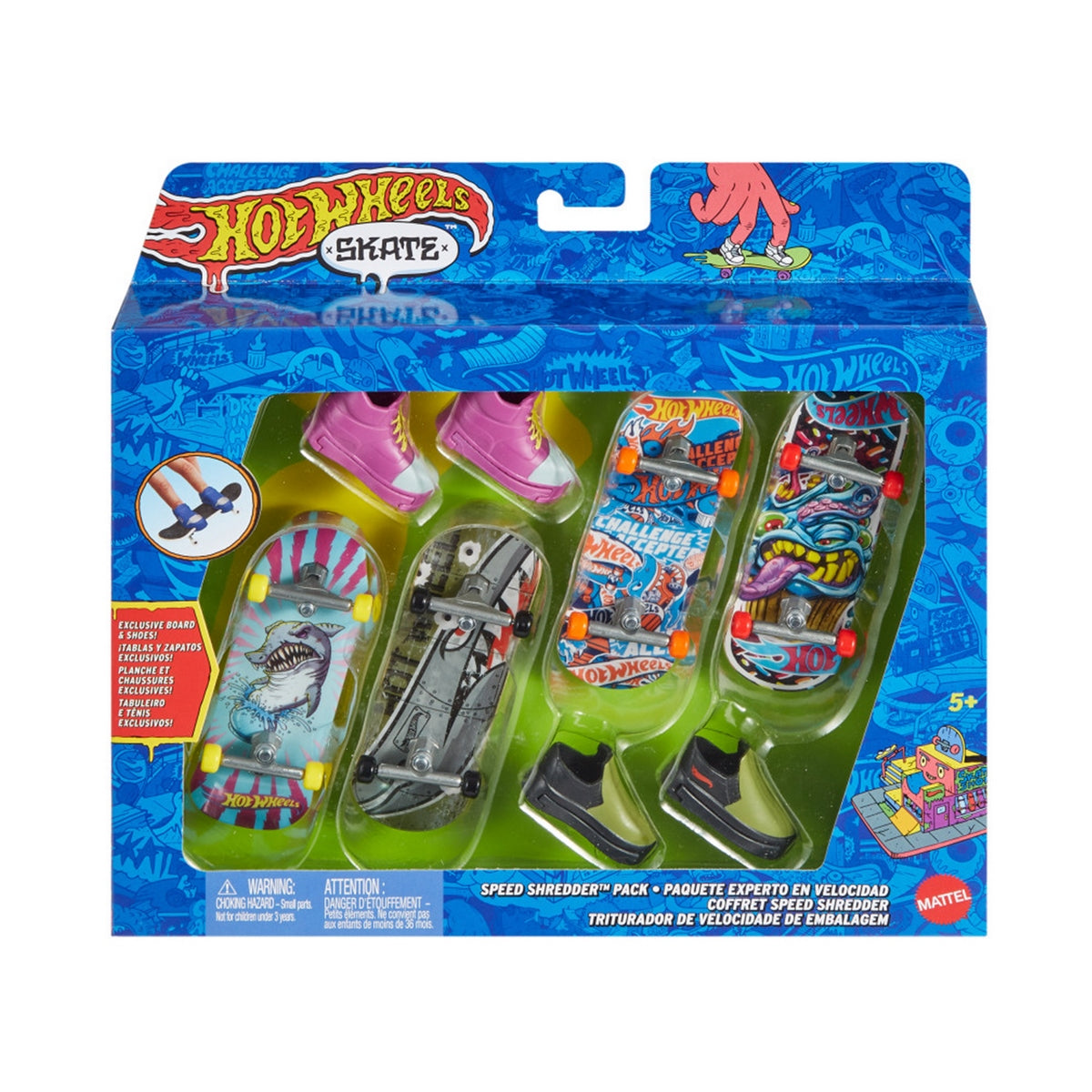 Hot Wheels Skate Multipack De Patinetas Con Tenis - Paquete Experto En Velocidad